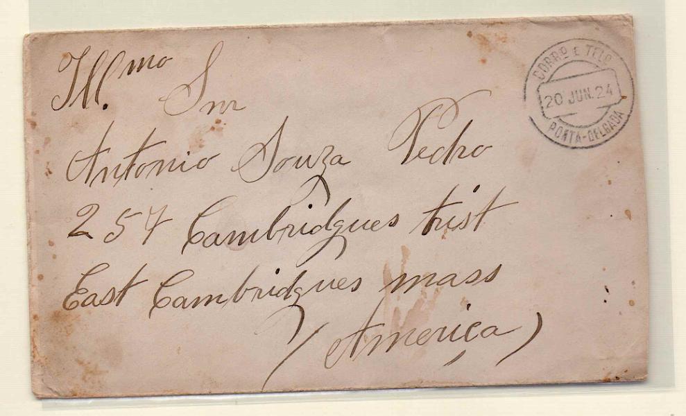1045 f.jpg -     Lote:    1045 (frente)            Açores       Descrição:         192&frac12;4 &mdash; Ceres. Selos do Continente, com sobrecarga AÇORES. Sobrescrito circulado de Ponta Delgada (20.06.24) para os EUA, com selos de 50c e 1$10 CE184 e 189.        Carta       Valor Base:     &euro; 15,00     Valor Venda:     &euro; 18,00     